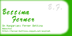 bettina ferner business card